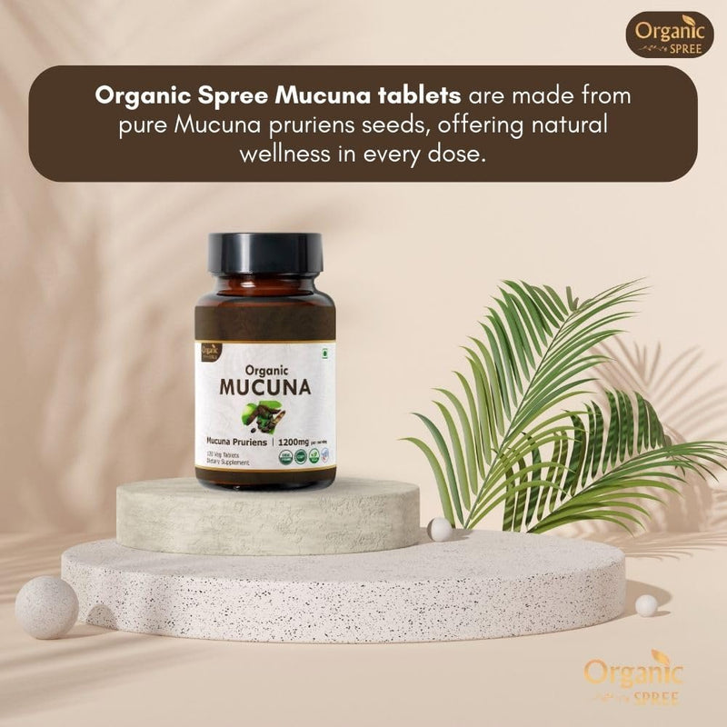 Organic Spree Mucuna 120 Tablets – USDA Organic Mucuna Pruriens