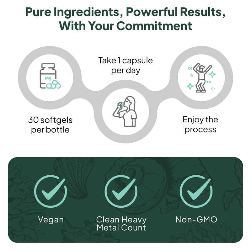 Organics Ocean Better D3 + K2 – 3000 IU VegD3 + MenaQ7 K2 (Vegan, Non-GMO) – 1-Pack, 30-Day Supply