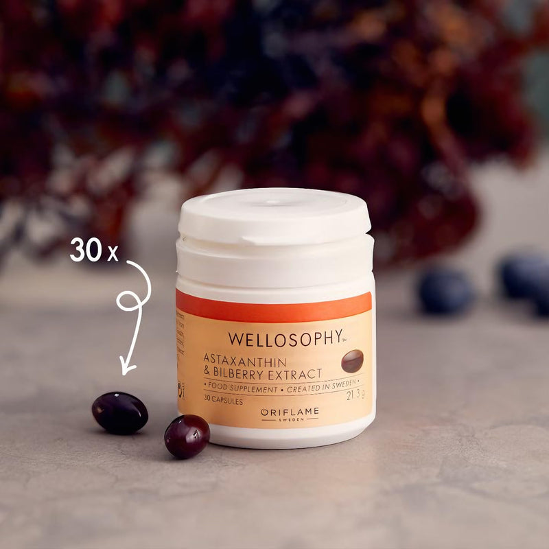 Oriflame Wellness Astaxanthin & Bilberry Extract - Antioxidant Supplement