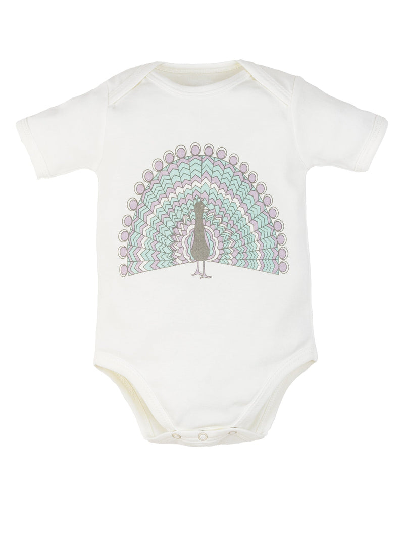 Peacock Short-sleeves Bodysuits