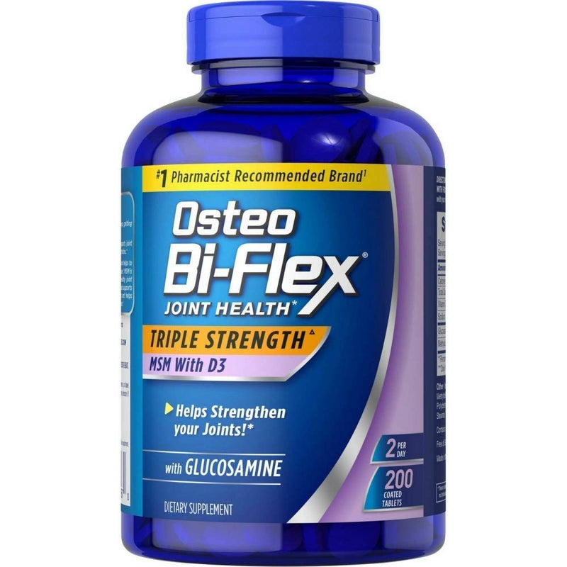 Osteo Bi Flex Glucosamine 1500 mg + Vitamin D 1000 IU – 200 Count (1 Pack)