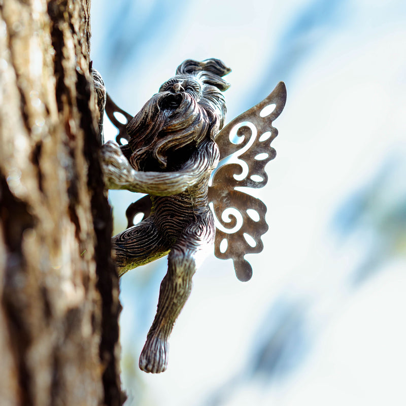 Fairy Tree Hugger Garden Ornament Polyresin Peeking Decoration