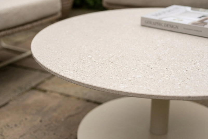 Tampa Lounge Set with Rope Weave & Sintered Stone Table