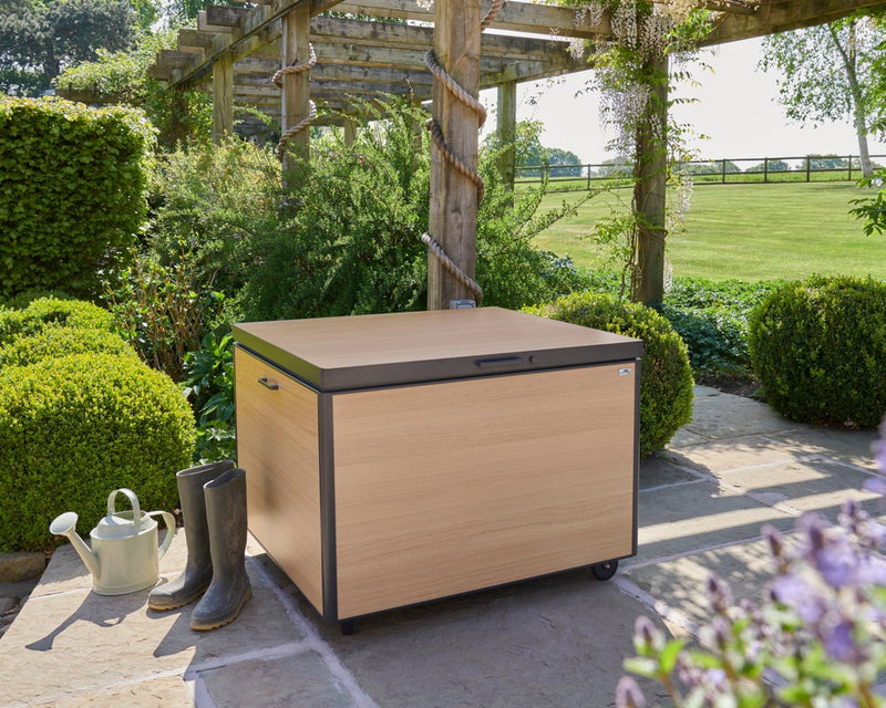 Royce Medium Wood Look Outdoor Storage Box
