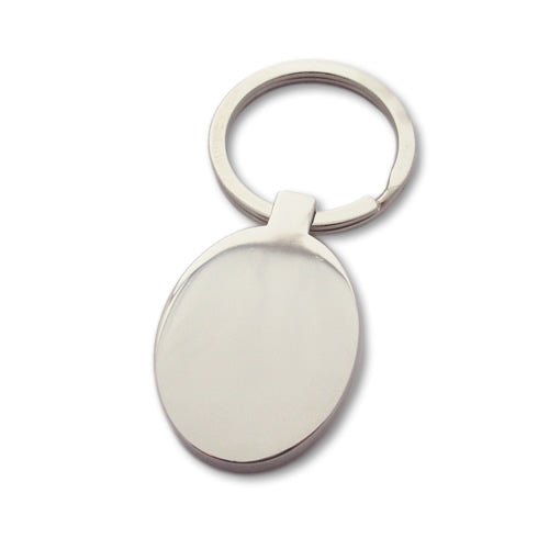 Engraved Photo Keychain – Stainless Steel Double-Sided Metal Keyring Gift