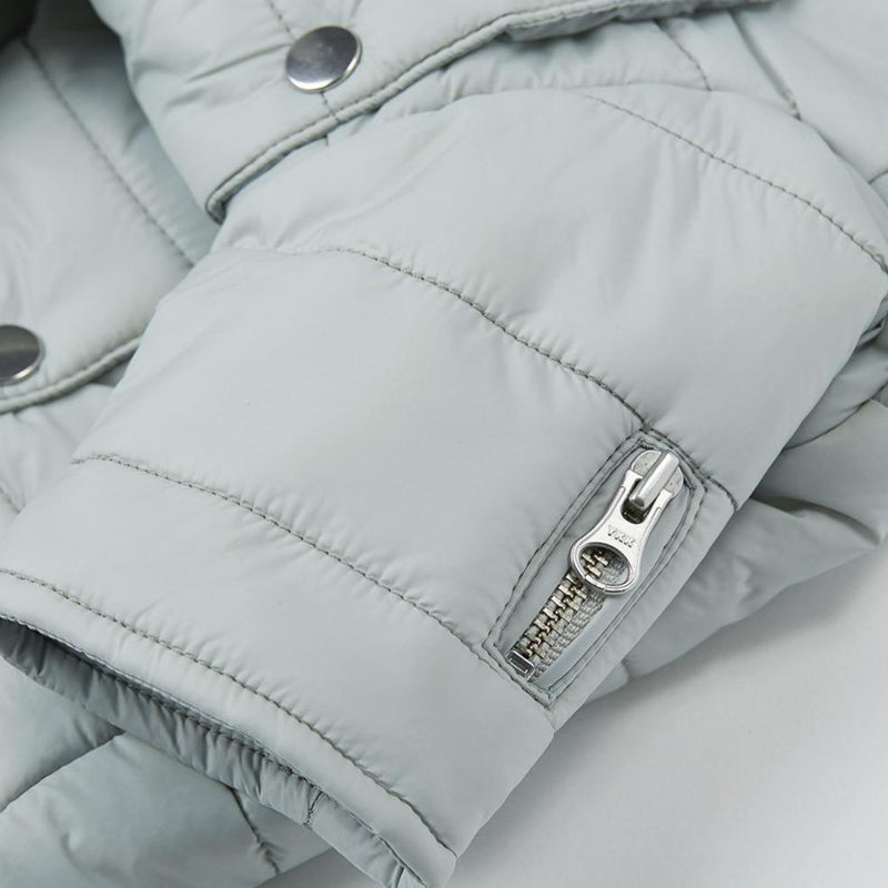 Double Button Puffer Jacket (Mint)