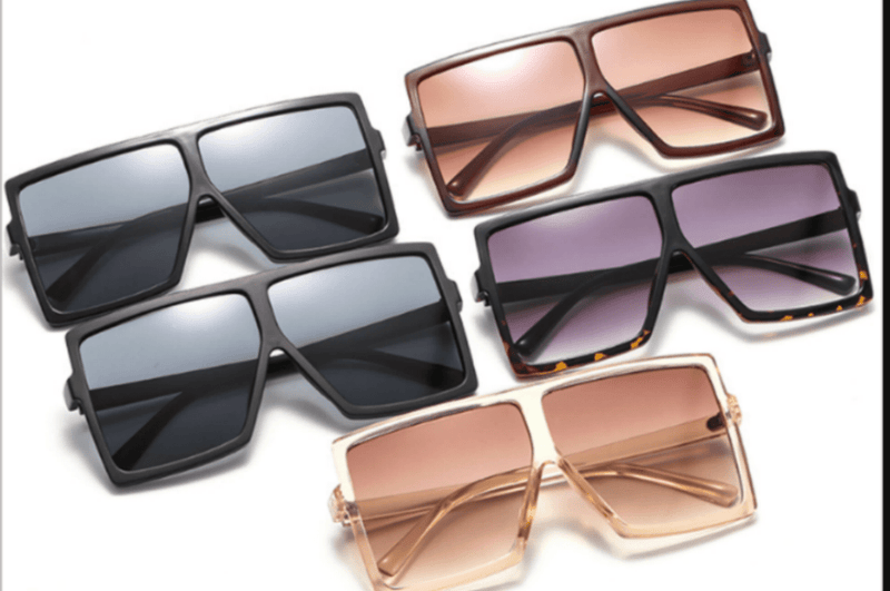 Oversized Square Flat Top Women Very Lrge Ladies Fashion Sunglasses Shade UV400 - InStock