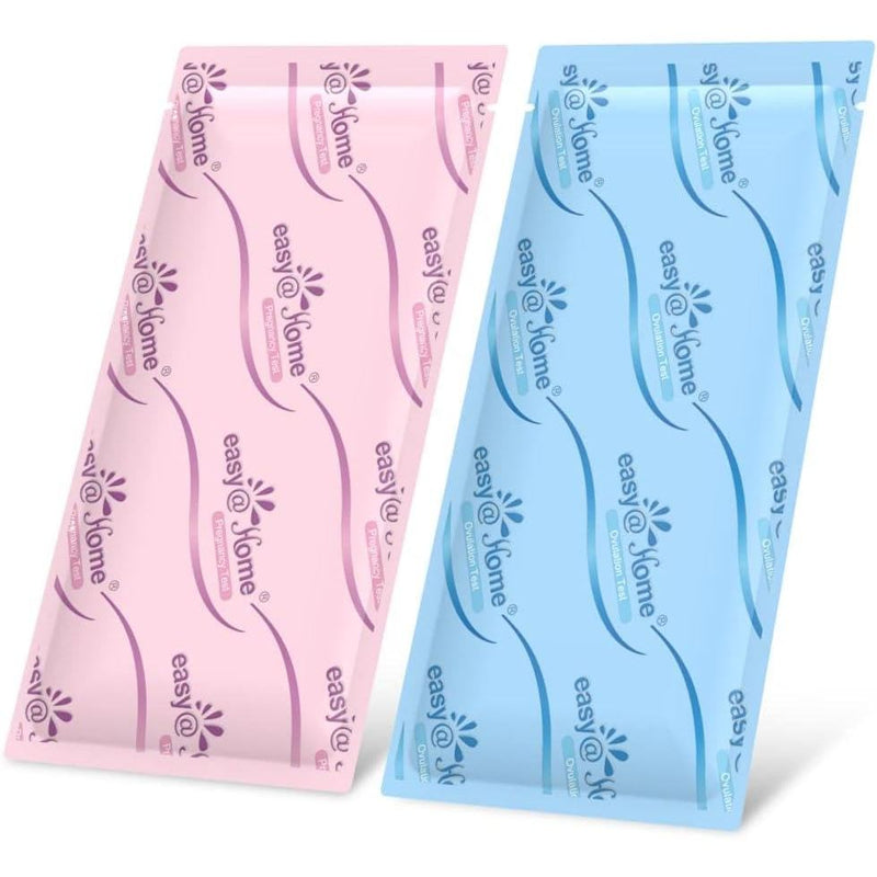 Easy@Home 100 LH Ovulation Test & 20 HCG Pregnancy Strips – Premom App Compatible, FSA Eligible