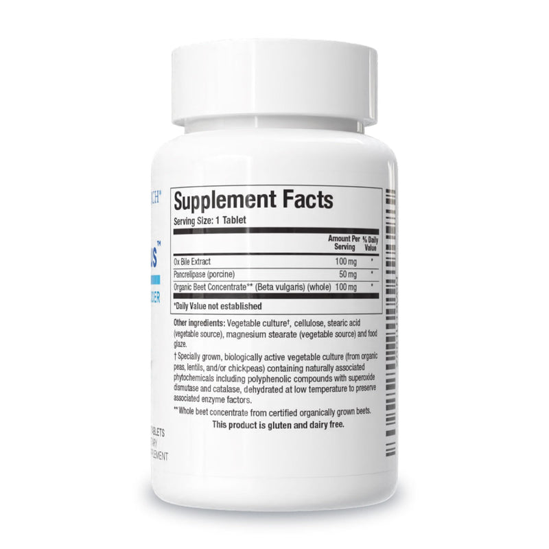Biotics Beta-Plus Ox Bile Salts & Digestive Enzymes - 90 Tabs | Bile Production, No Gallbladder Support, Liver & Fat Digestion