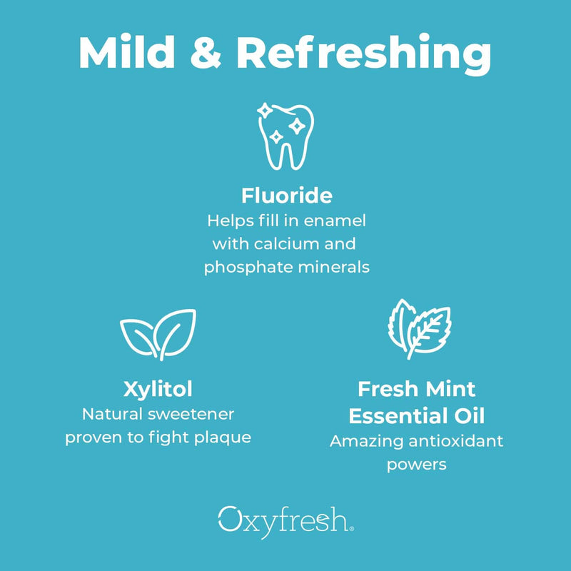 Oxyfresh Cavity Protection Fluoride Mouthwash – Non-Staining, Alcohol-Free (16 oz Pack of 2)