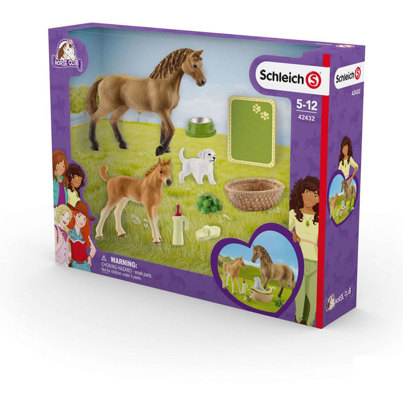 SCHLEICH Horse Club Sarah's Baby Animal Care Toy Playset, 5 to 12 Years, Multi-colour