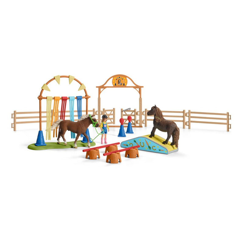 SCHLEICH Farm World Pony Agility Training Toy Playset, 3 to 8 Years, Multi-colour