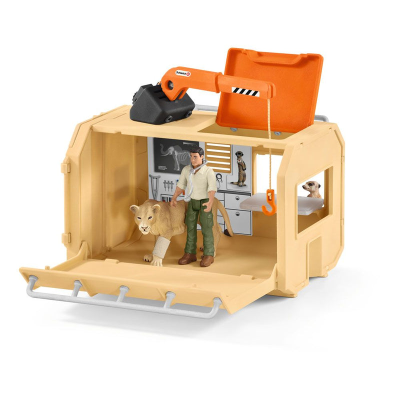 SCHLEICH Wild Life Animal Rescue Large Truck with Toy Figures & Accessories