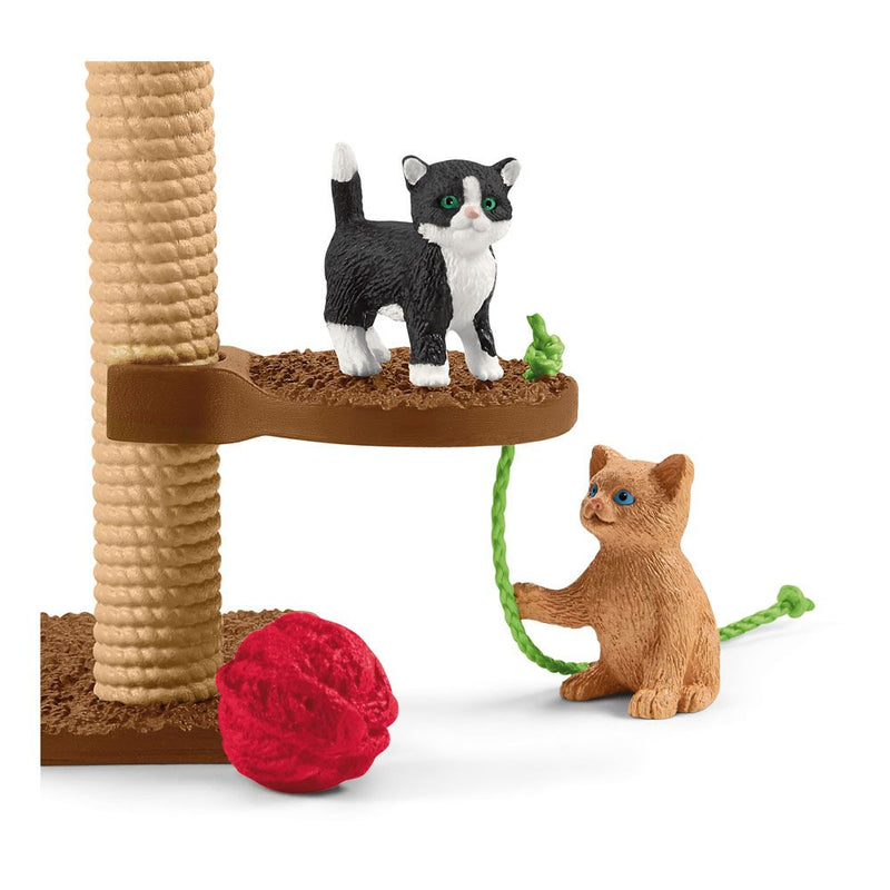 SCHLEICH Farm World Playtime for Cute Cats Toy Playset, 3 to 8 Years, Multi-colour