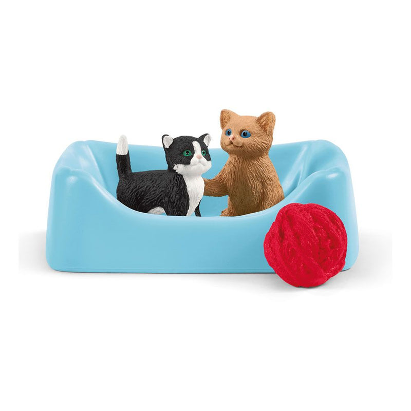 SCHLEICH Farm World Playtime for Cute Cats Toy Playset, 3 to 8 Years, Multi-colour