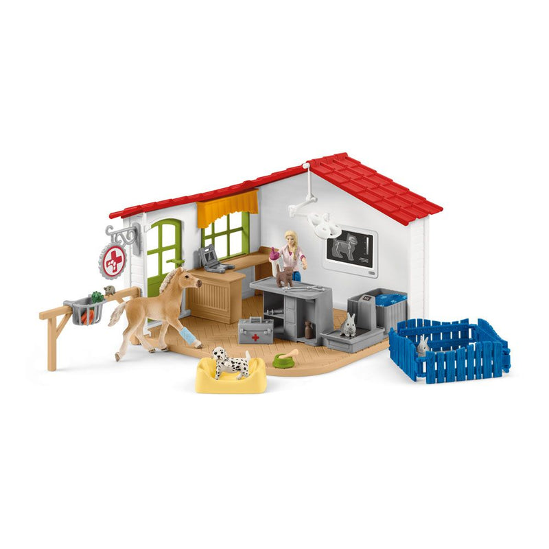 SCHLEICH Farm World Veterinarian Practice with Pets Toy Playset, 3 to 8 Years, Multi-colour
