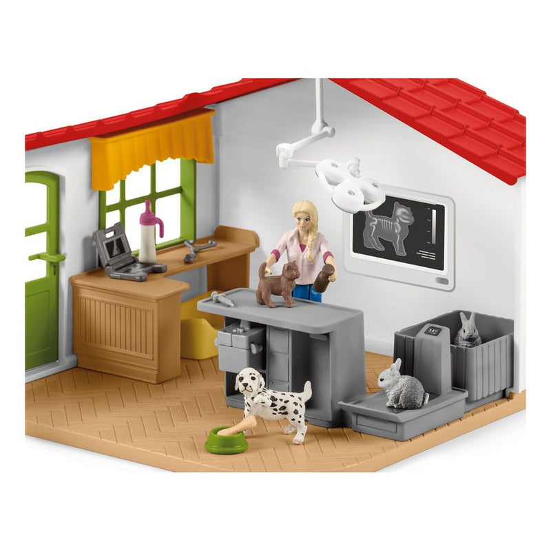 SCHLEICH Farm World Veterinarian Practice with Pets Toy Playset, 3 to 8 Years, Multi-colour