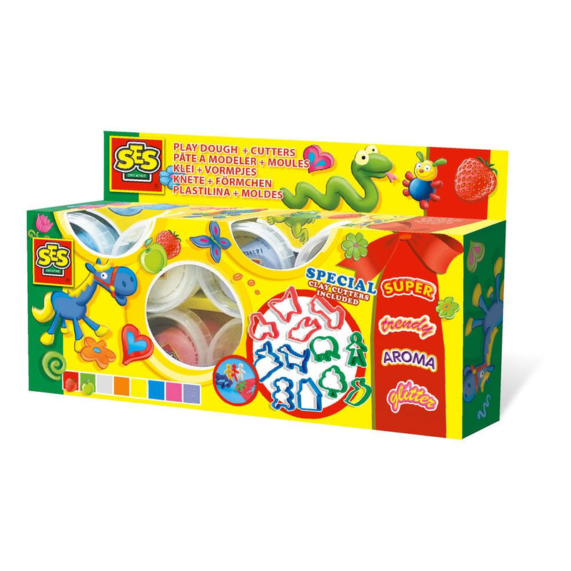 SES CREATIVE Children's Modelling Dough and Cutters Set, 2 to 12 Years, Multi-colour