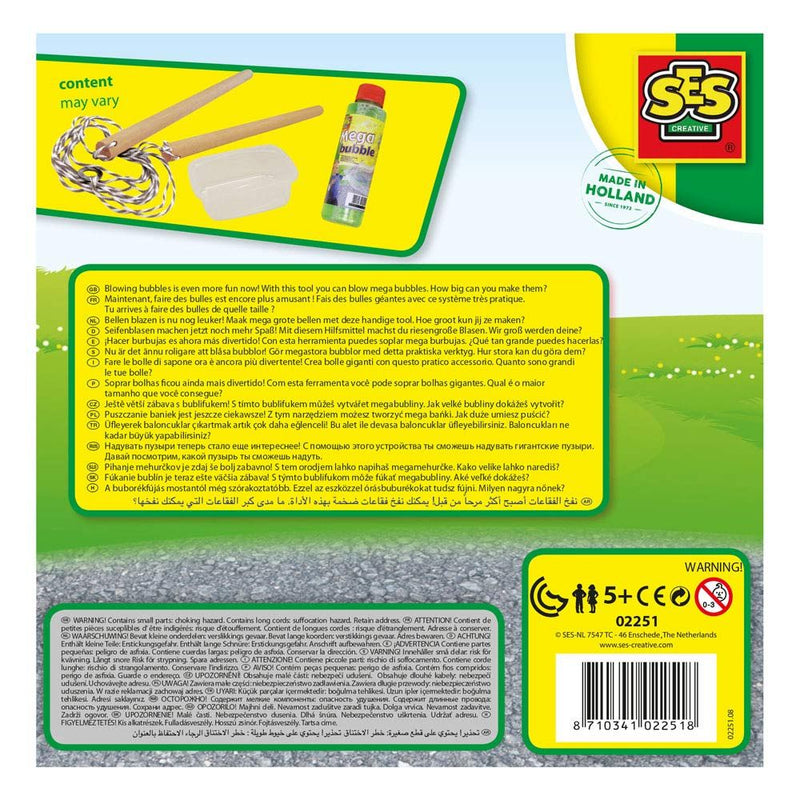 SES CREATIVE Children's Mega Bubbles Blower, 5 to 12 Years, Multi-colour