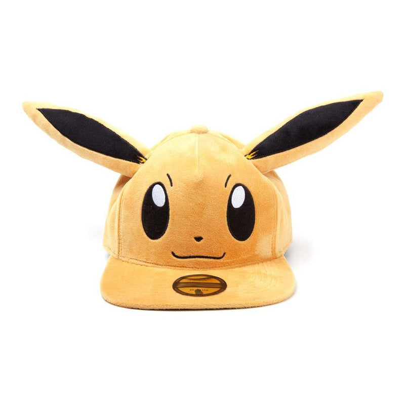 POKEMON Eevee Plush with Ears Snapback Baseball Cap