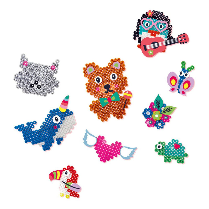 SES CREATIVE Children's Beedz Luxury Sorting Box Iron-on Beads Mosaic Set, 6000 Iron-on Beads Mix, Girl, 5 to 12 Years, Multi-colour