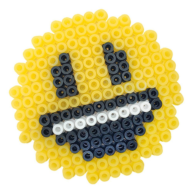 SES CREATIVE Children's Beedz Emoticons Iron-on Beads Mosaic Set, 1800 Iron-on Beads Mix, Unisex, 5 to 12 Years, Multi-colour
