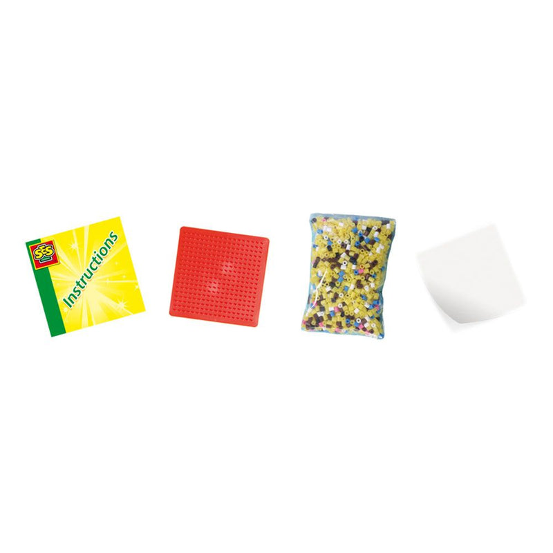 SES CREATIVE Children's Beedz Emoticons Iron-on Beads Mosaic Set, 1800 Iron-on Beads Mix, Unisex, 5 to 12 Years, Multi-colour