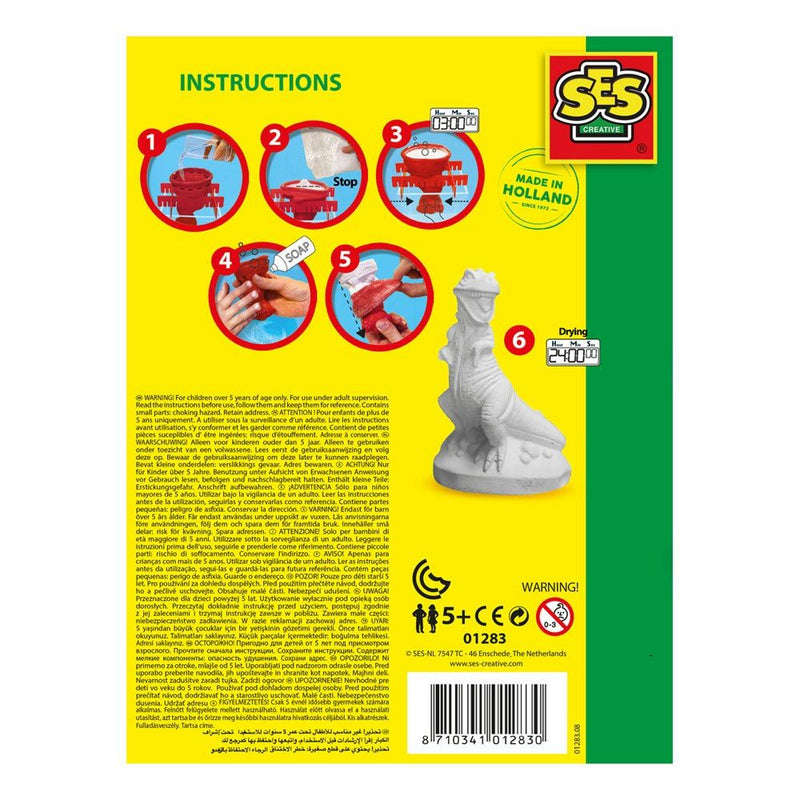 SES CREATIVE Children's T-rex Casting and Painting Set, Unisex, 5 to 12 Years, Multi-colour