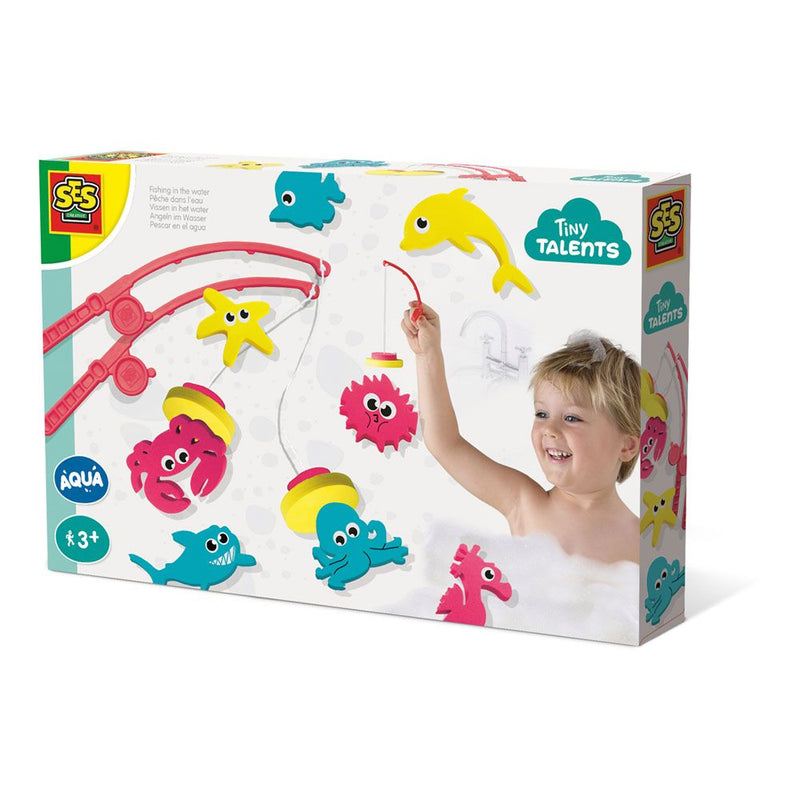 SES CREATIVE Children's Tiny Talents Fishing In The Water Bath Playset, Unisex, 3 Years or Above, Multi-colour