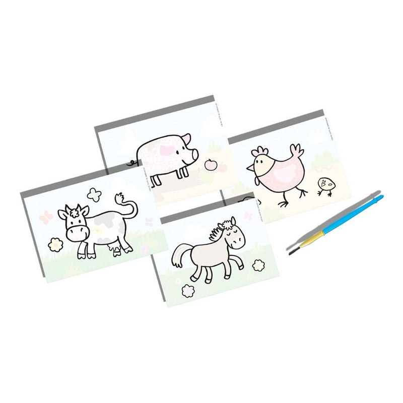 SES CREATIVE Children's My First Colouring with Water Farm Animals Set, Unisex, 1 to 4 Years, Multi-colour