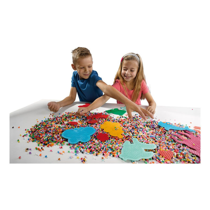 SES CREATIVE Children's Beedz Iron-on Beads Pegboards Mosaic Set, 5 Pieces, Unisex, 5 to 12 Years, Multi-colour