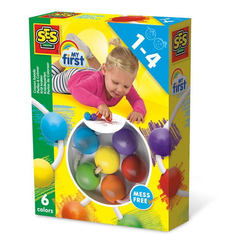 SES CREATIVE Children's My First Crayon Beads Set, Unisex, 1 to 4 Years, Multi-colour