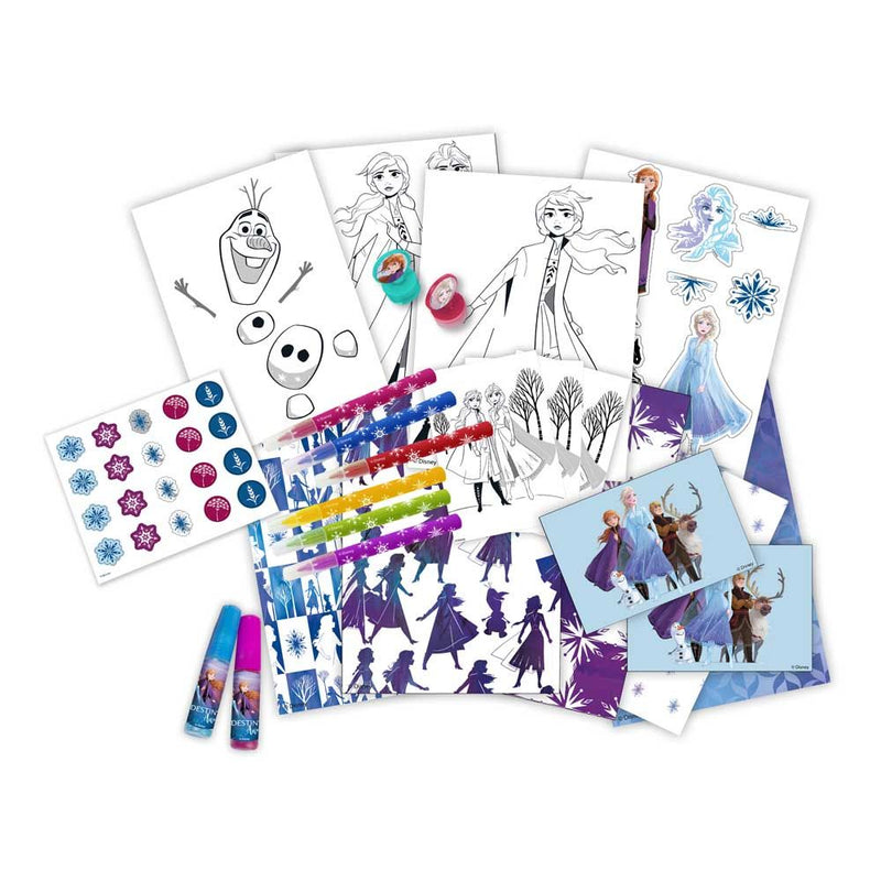 DISNEY Frozen II Children's My Filled Christmas Stocking with 80 Creative Accessories, Unisex, Ages Three Years and Above, Blue/White