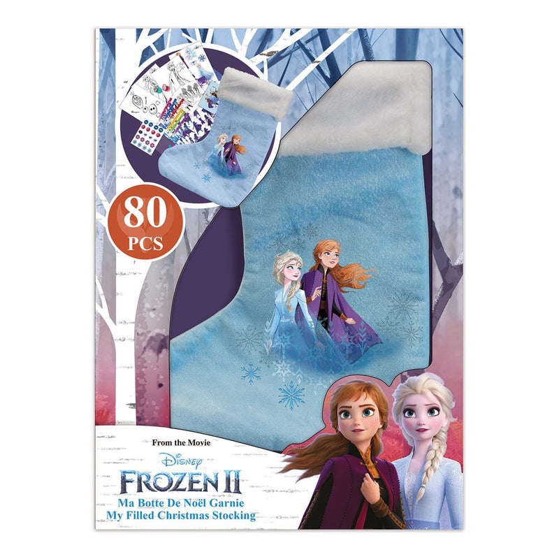 DISNEY Frozen II Children's My Filled Christmas Stocking with 80 Creative Accessories, Unisex, Ages Three Years and Above, Blue/White