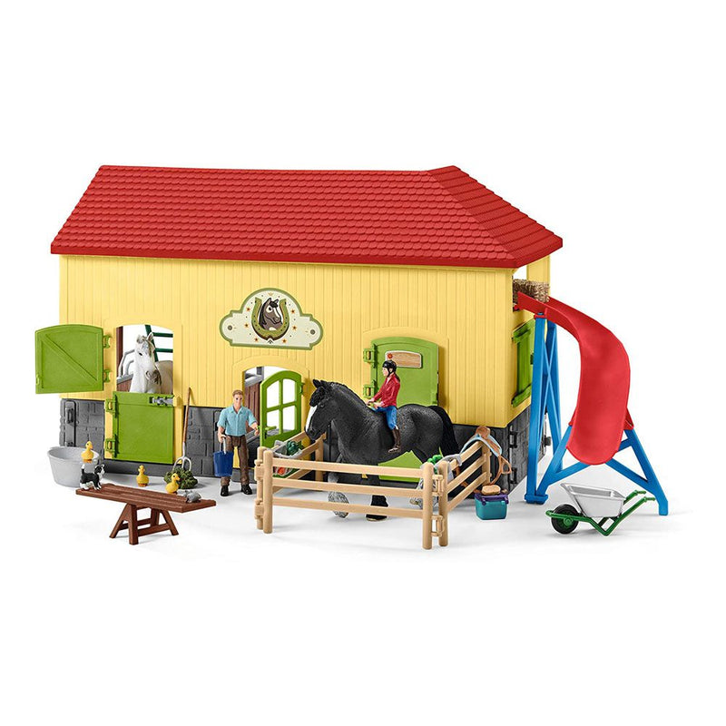 SCHLEICH Farm World Children's Horse Stable with Accessories Toy Playset, 3 to 8 Years, Multi-colour