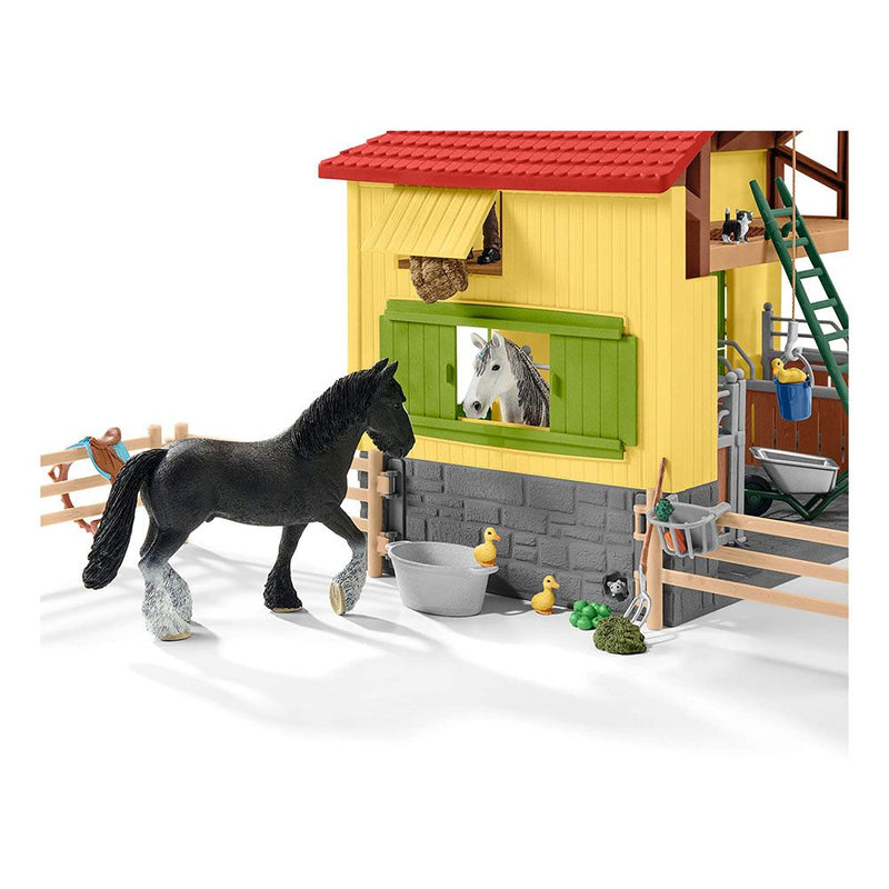 SCHLEICH Farm World Children's Horse Stable with Accessories Toy Playset, 3 to 8 Years, Multi-colour