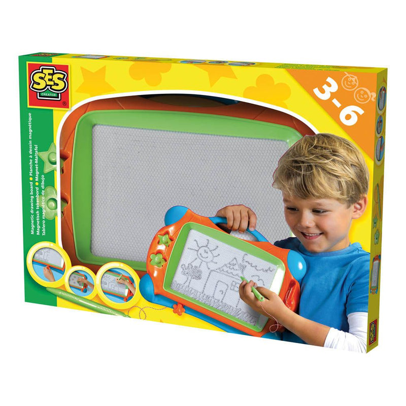 SES CREATIVE Magnetic Drawing Board, Unisex, Ages Three to Six Years, Multi-colour