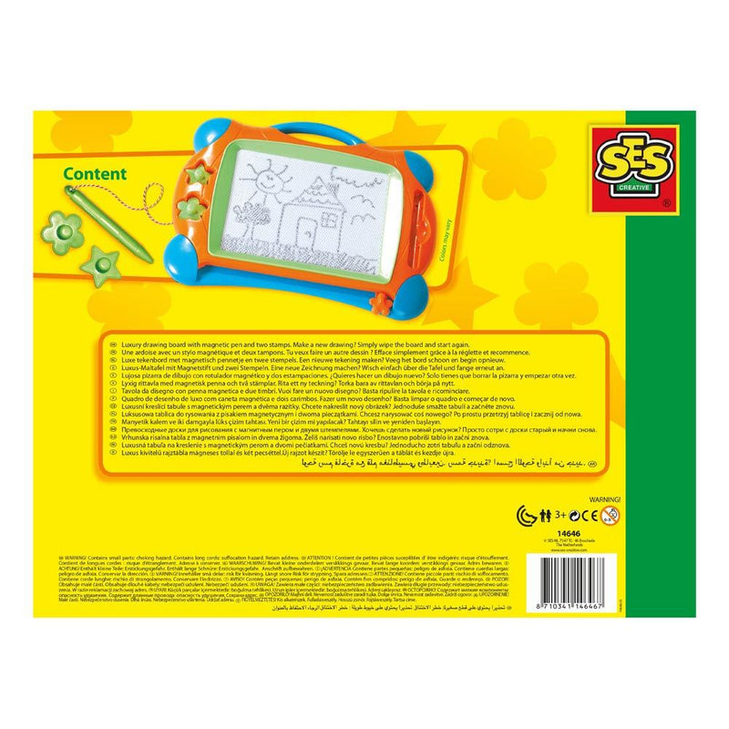 SES CREATIVE Magnetic Drawing Board, Unisex, Ages Three to Six Years, Multi-colour