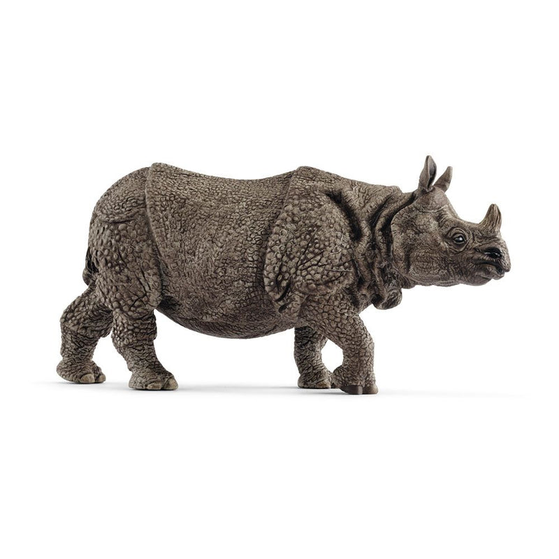 SCHLEICH Wild Life Indian Rhinoceros Toy Figure, 3 to 8 Years
