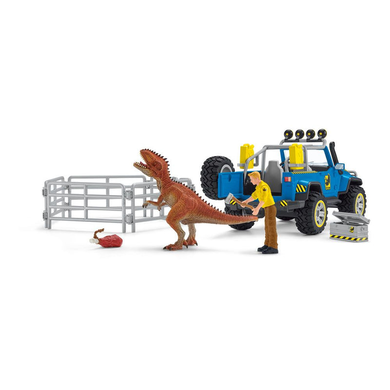 SCHLEICH Dinosaurs Off-Road Vehicle with Dino Outpost Toy Playset, 4 to 10 Years, Multi-colour