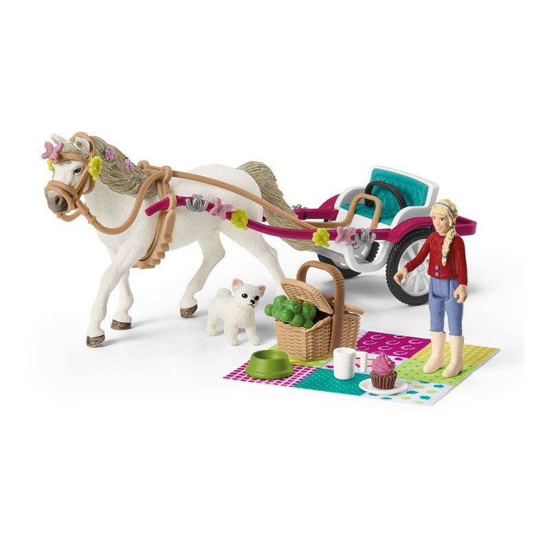 SCHLEICH Horse Club Small Carriage for the Big Horse Show Toy Playset, 5 to 12 Years, Multi-colour