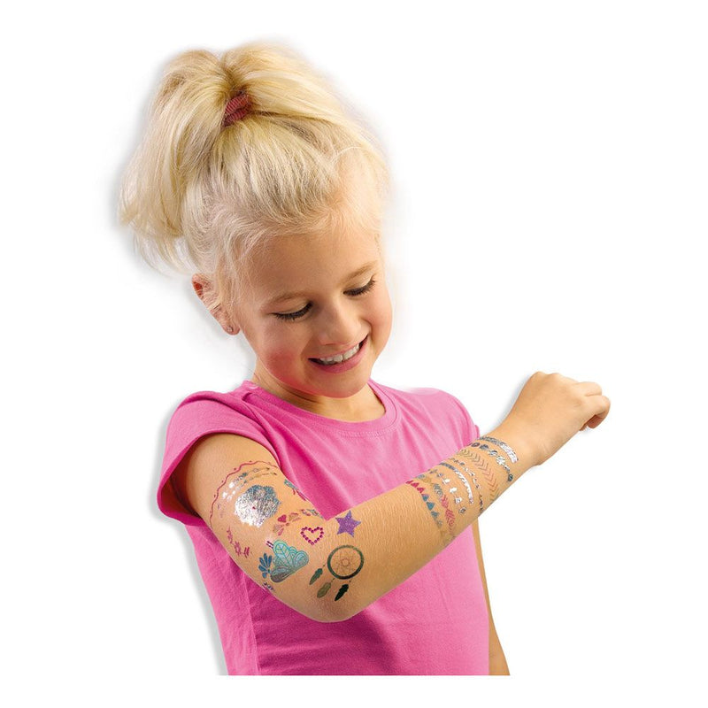 SES CREATIVE Children's 3-in-1 Glamour Temporary Tattoos Set, Girl, 5 Years and Above, Multi-colour