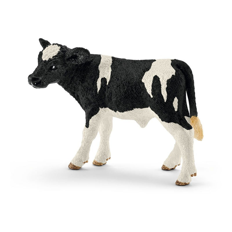 SCHLEICH Farm World Holstein Calf Toy Figure, Black/White, 3 to 8 Years