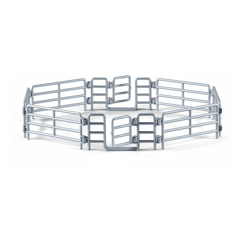 SCHLEICH Farm World Corral Fence Toy Playset, Silver, 3 to 8 Years