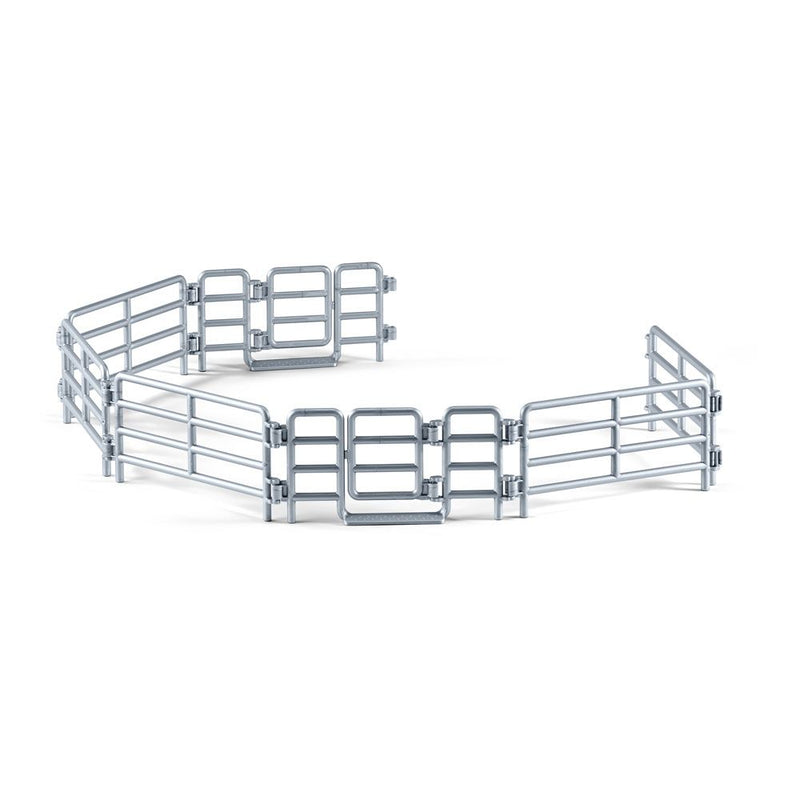 SCHLEICH Farm World Corral Fence Toy Playset, Silver, 3 to 8 Years