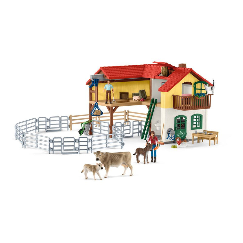 SCHLEICH Farm World Corral Fence Toy Playset, Silver, 3 to 8 Years