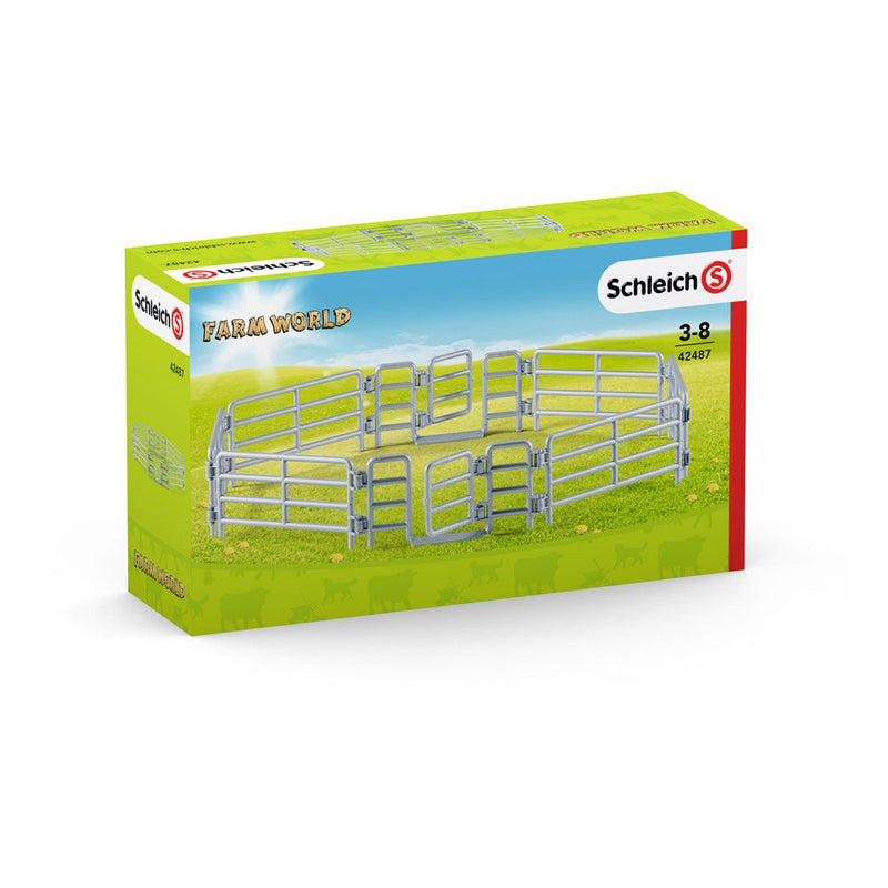 SCHLEICH Farm World Corral Fence Toy Playset, Silver, 3 to 8 Years