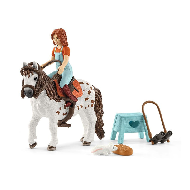SCHLEICH Horse Club Mia & Spotty Toy Figure Set, Multi-colour, 5 to 12 Years