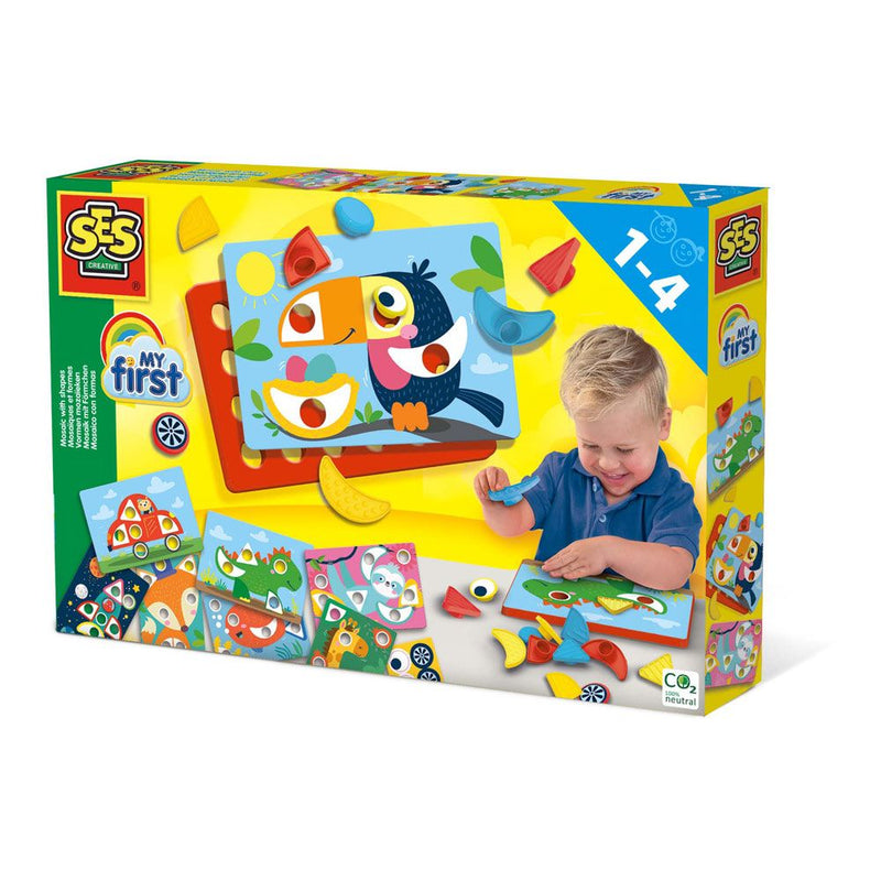 SES CREATIVE Children's My First Mosaic with Shapes, Unisex, One to Four Years, Multi-colour
