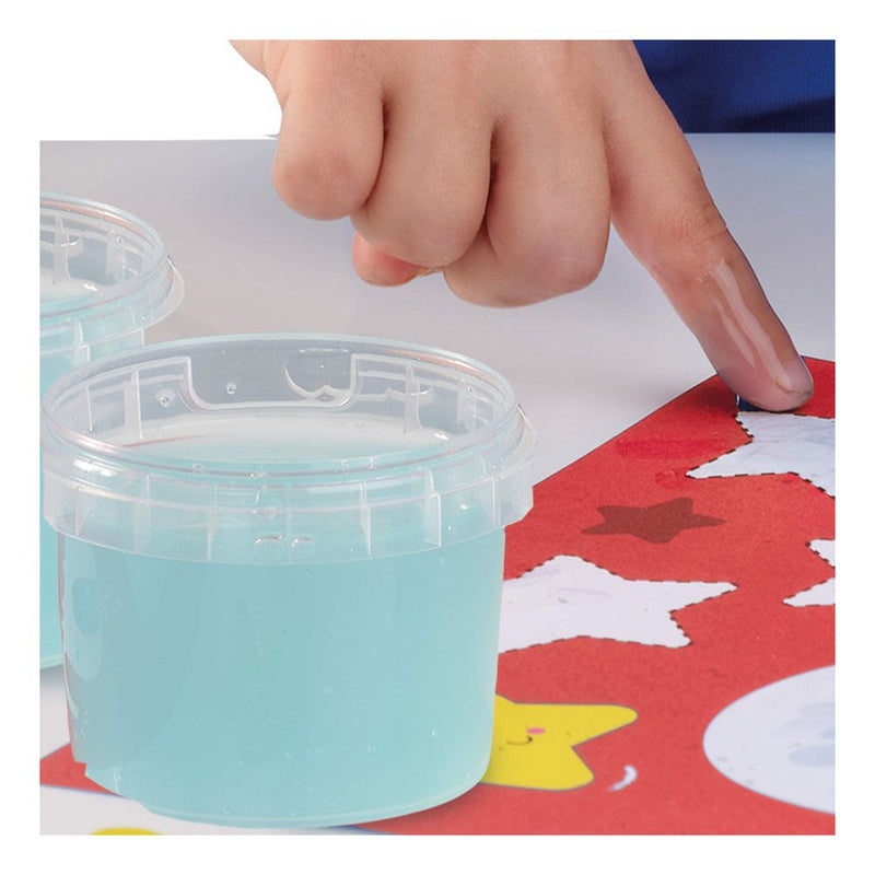 SES CREATIVE Children's My First Finger Glue, 2x Pots 95ml, Unisex, One to Four Years, Multi-colour